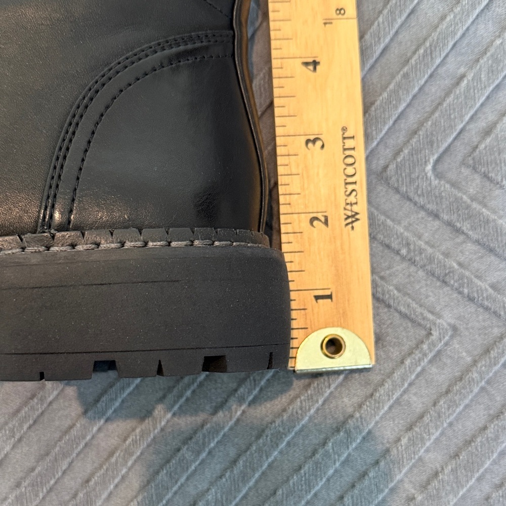 NWT Sam Edelman Lex Black Leather Lace Up Combat Boots - Picture 12 of 13